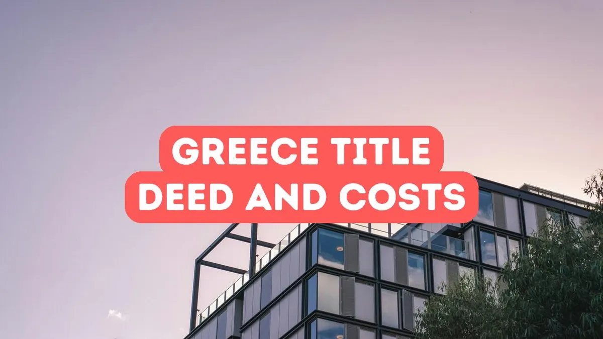 Titre de propriété et répartition des coûts en Grèce